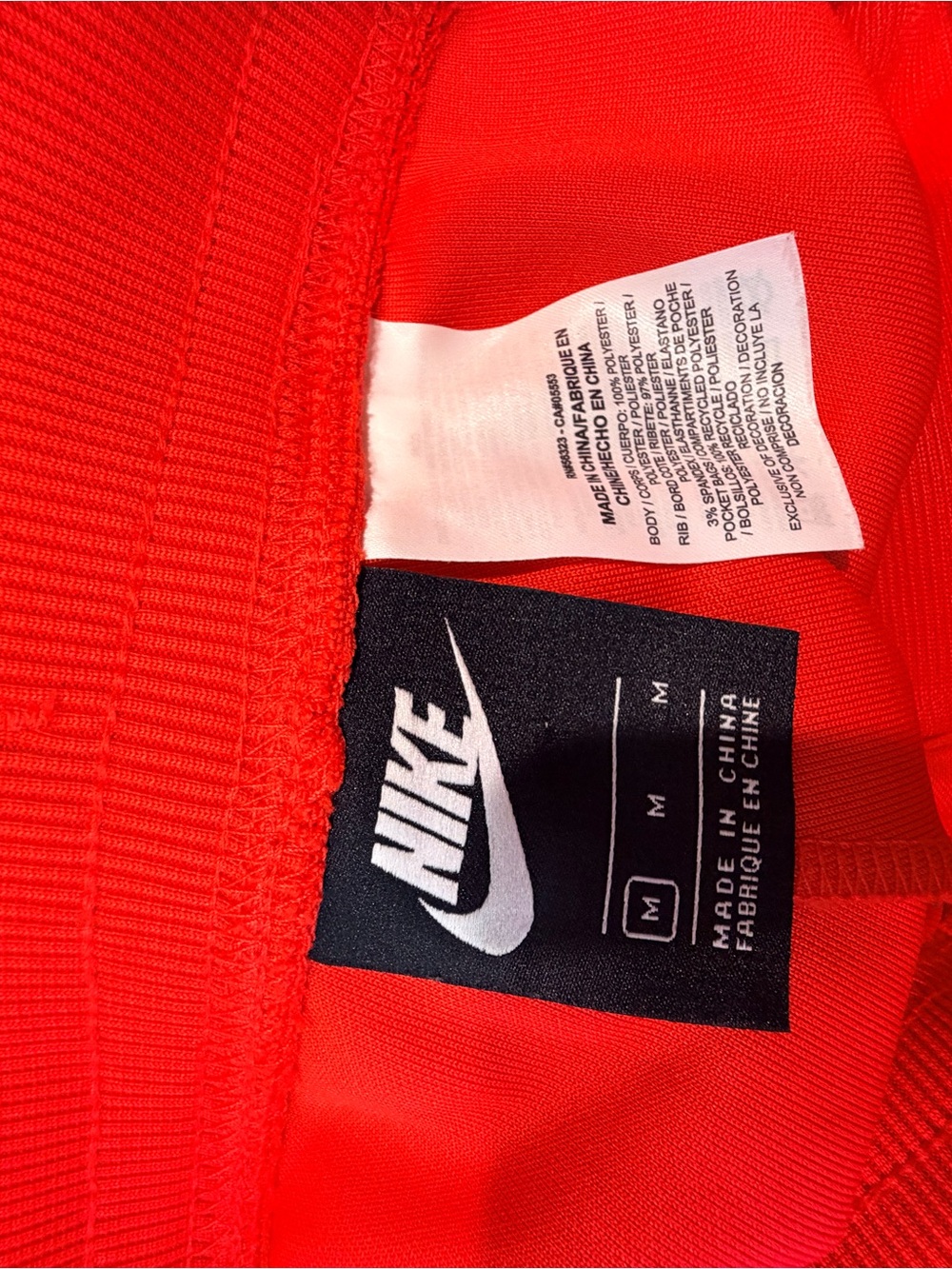 Nike Red Joggers with Logo Tape - Picture 3 of 3
